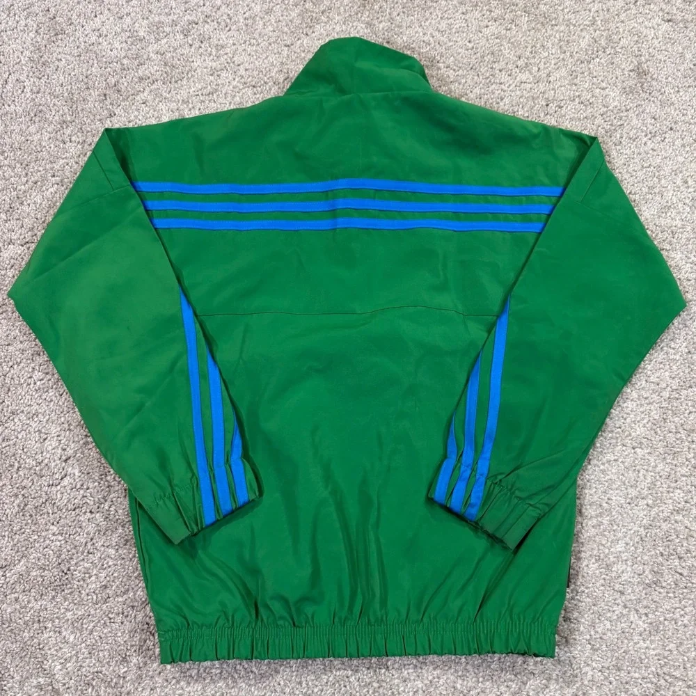 Adidas x LEGO Windbreaker Anorak Boys XS Green Blue WIND.RDY Jacket Quarter Zip - Picture 10 of 10